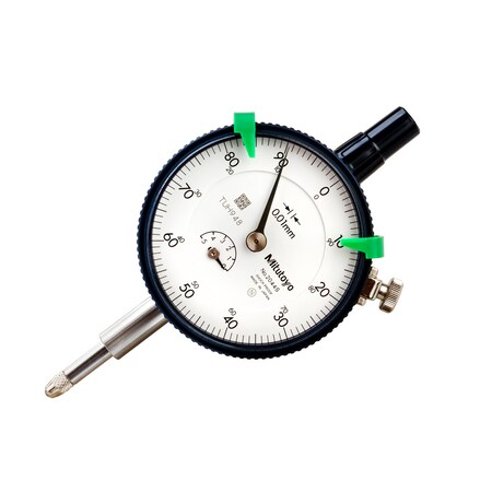 Mitutoyo Dial Indicator, .01, 5mm, 8mm, LB 2044S